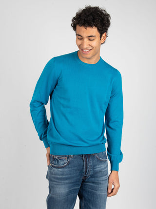 Maglia in Filo di Cotone - Petrolio