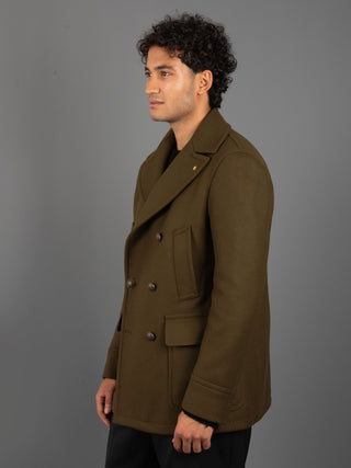Cappotto Peacot Sailing - Verde Militare