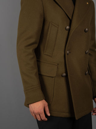 Cappotto Peacot Sailing - Verde Militare