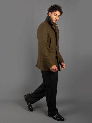 Cappotto Peacot Sailing - Verde Militare