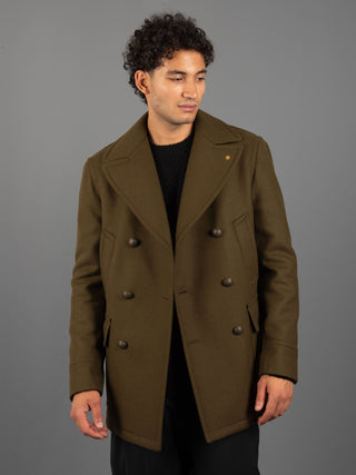 Cappotto Peacot Sailing - Verde Militare