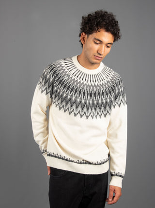 Maglia Jacquard - Panna