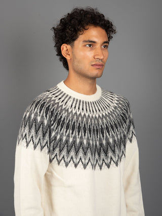 Maglia Jacquard - Panna