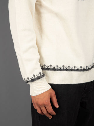 Maglia Jacquard - Panna