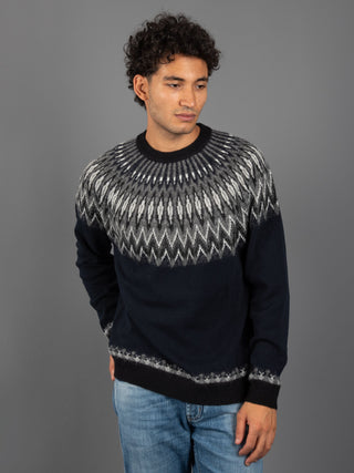 Maglia Jacquard -  Navy