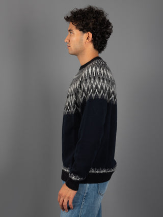 Maglia Jacquard -  Navy