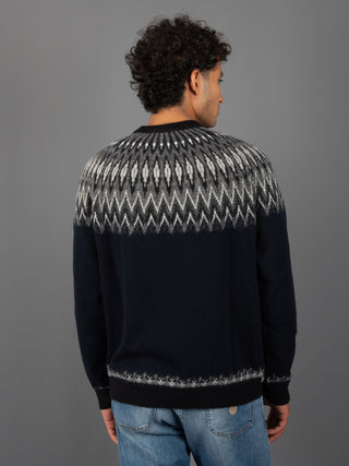 Maglia Jacquard -  Navy