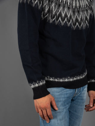 Maglia Jacquard -  Navy