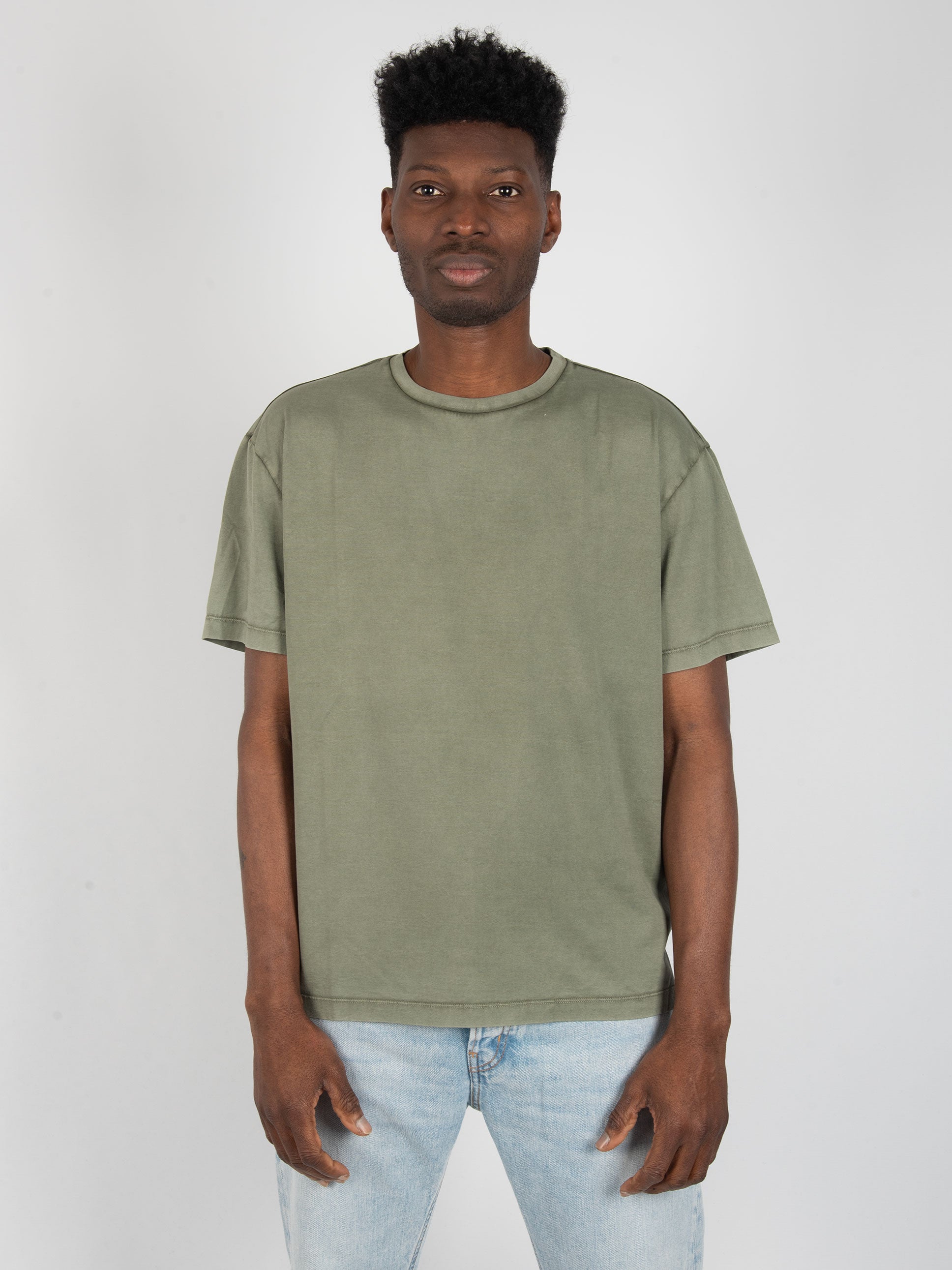 T-shirt Basic Washed - Verde Militare