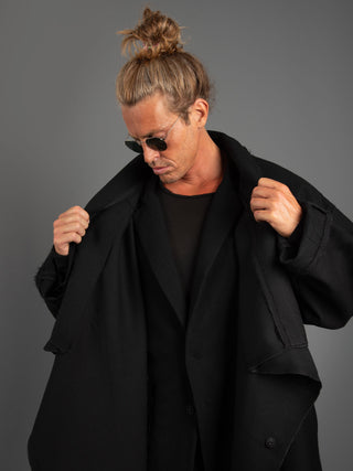 Cappotto Kimono- Nero