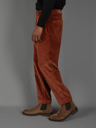 Pantalone Chiaia Velluto - Amaranto