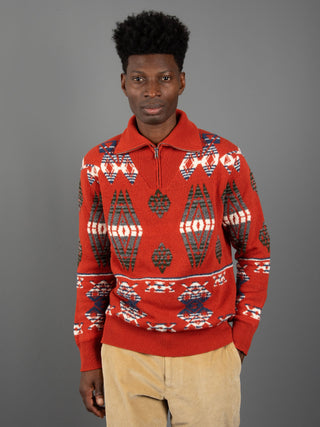Maglia Zip Clifton - Rosso