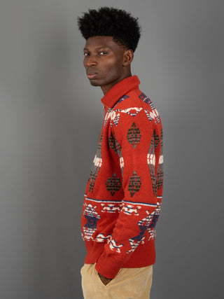 Maglia Zip Clifton - Rosso