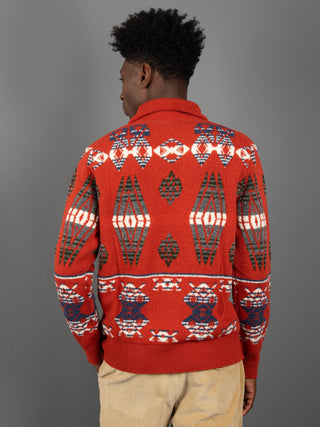 Maglia Zip Clifton - Rosso