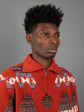 Maglia Zip Clifton - Rosso