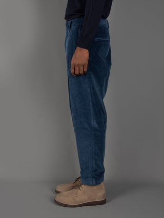 Pantalone Chiaia Velluto - Indaco