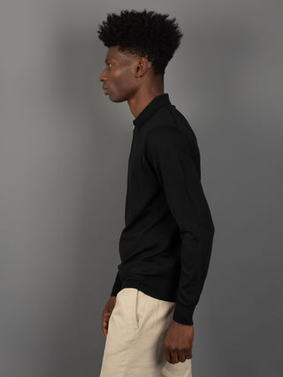 Maglia Polo Seta - Nero