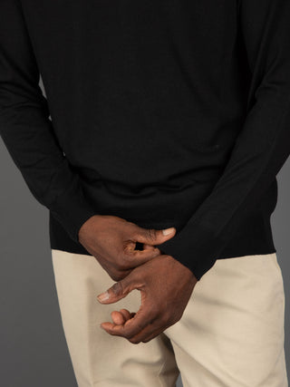 Maglia Polo Seta - Nero
