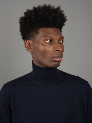 Maglia Dolcevita Extrafine - Blu Notte