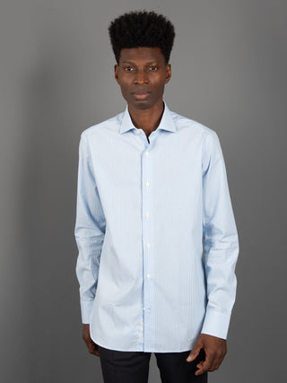 Camicia Millerighe - Bianco/Celeste