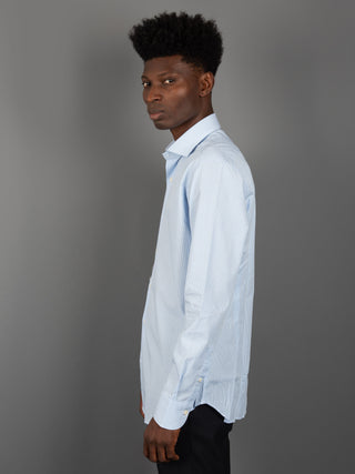 Camicia Millerighe - Bianco/Celeste