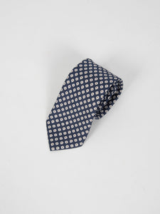 Cravatta Seta Micro Rombi - Blu