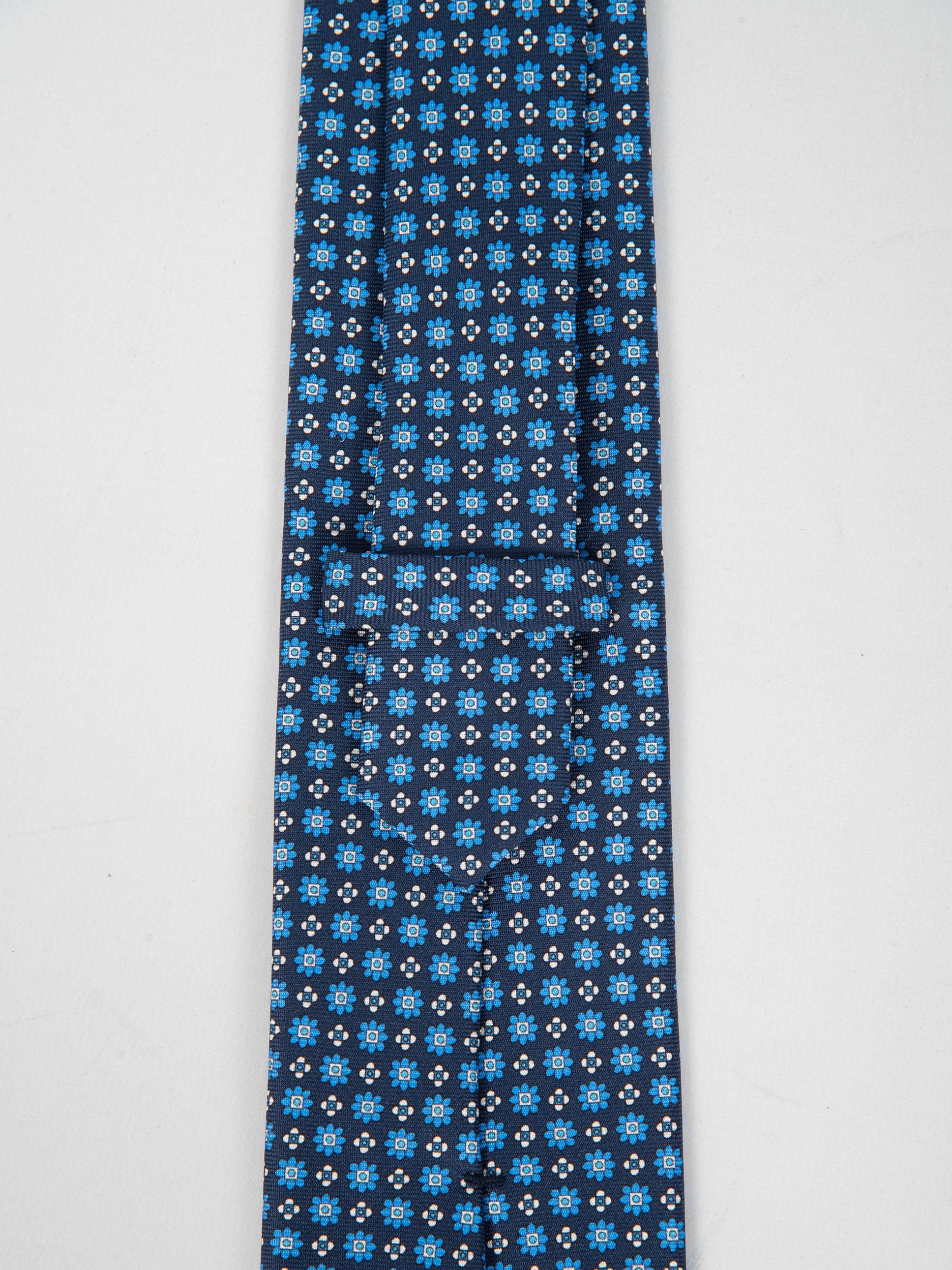 Cravatta Seta Margherita - Blu