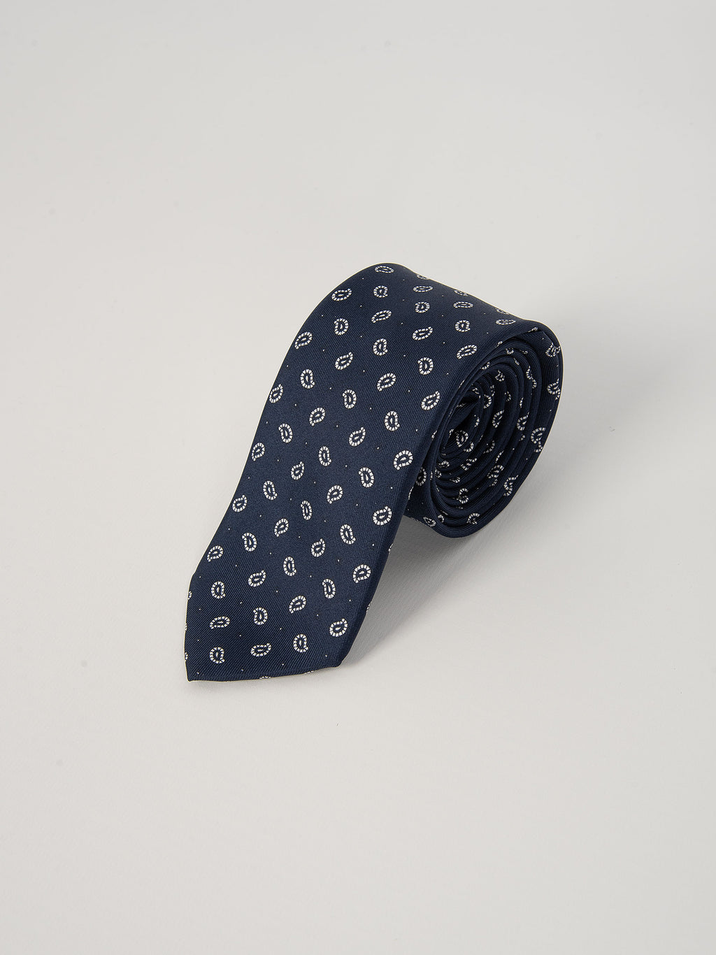Cravatta Seta Paisley - Blu