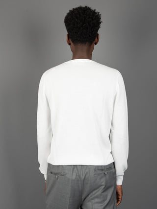 Maglia in Cotone Operato - Bianco