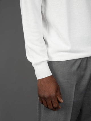 Maglia in Cotone Operato - Bianco