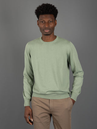 Maglia in Filo di Cotone - Salvia