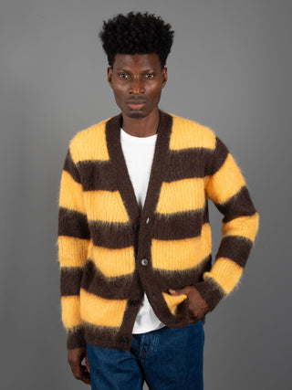 Maglia Cardigan Righe - Moro
