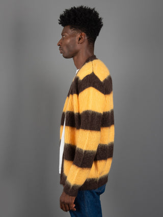 Maglia Cardigan Righe - Moro