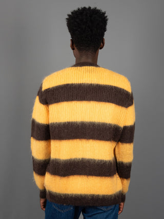 Maglia Cardigan Righe - Moro