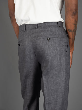 Pantalone Robert Lino - Acciaio