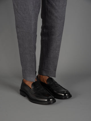 Pantalone Robert Lino - Acciaio