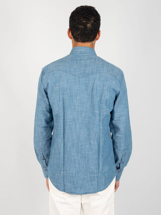 Camicia 'Steve' Texana - Denim Medio