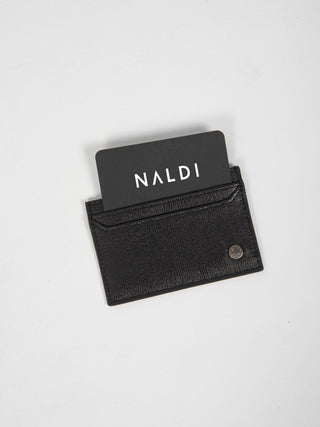 Portacarte in Pelle - Nero