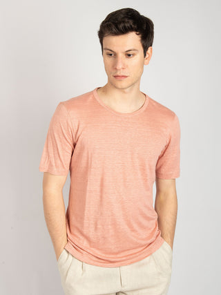 Maglia in Lino - Salmone