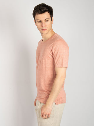 Maglia in Lino - Salmone
