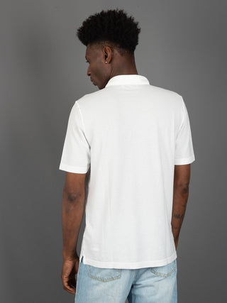 Polo Crepe di Cotone - Bianco