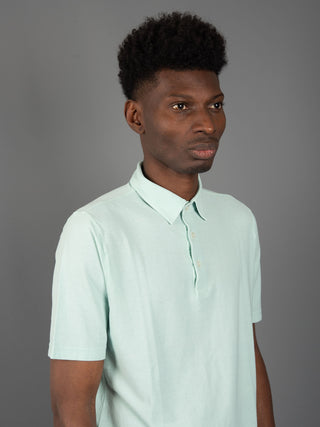 Polo Crepe di Cotone - Verde Menta
