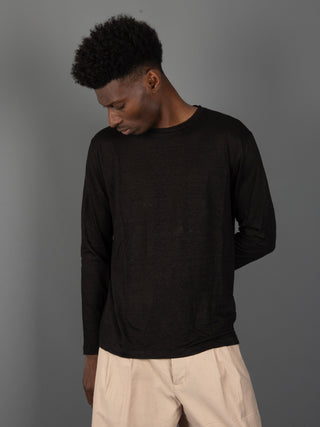 Maglia in Lino - Nero