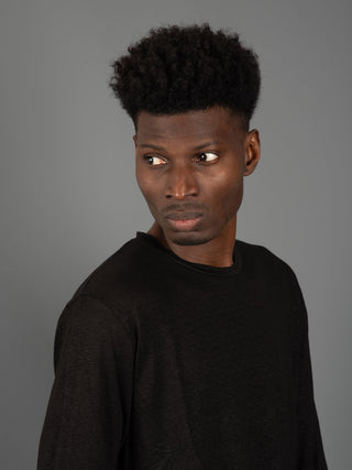 Maglia in Lino - Nero