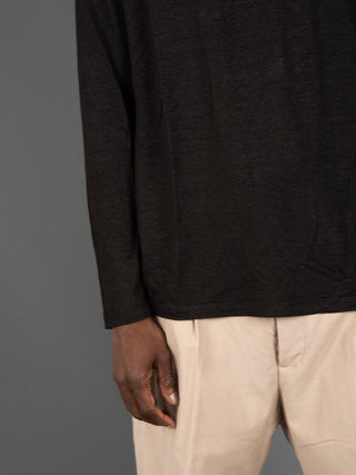 Maglia in Lino - Nero