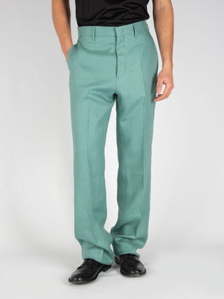 Pantalone  Lino - Acquamarina