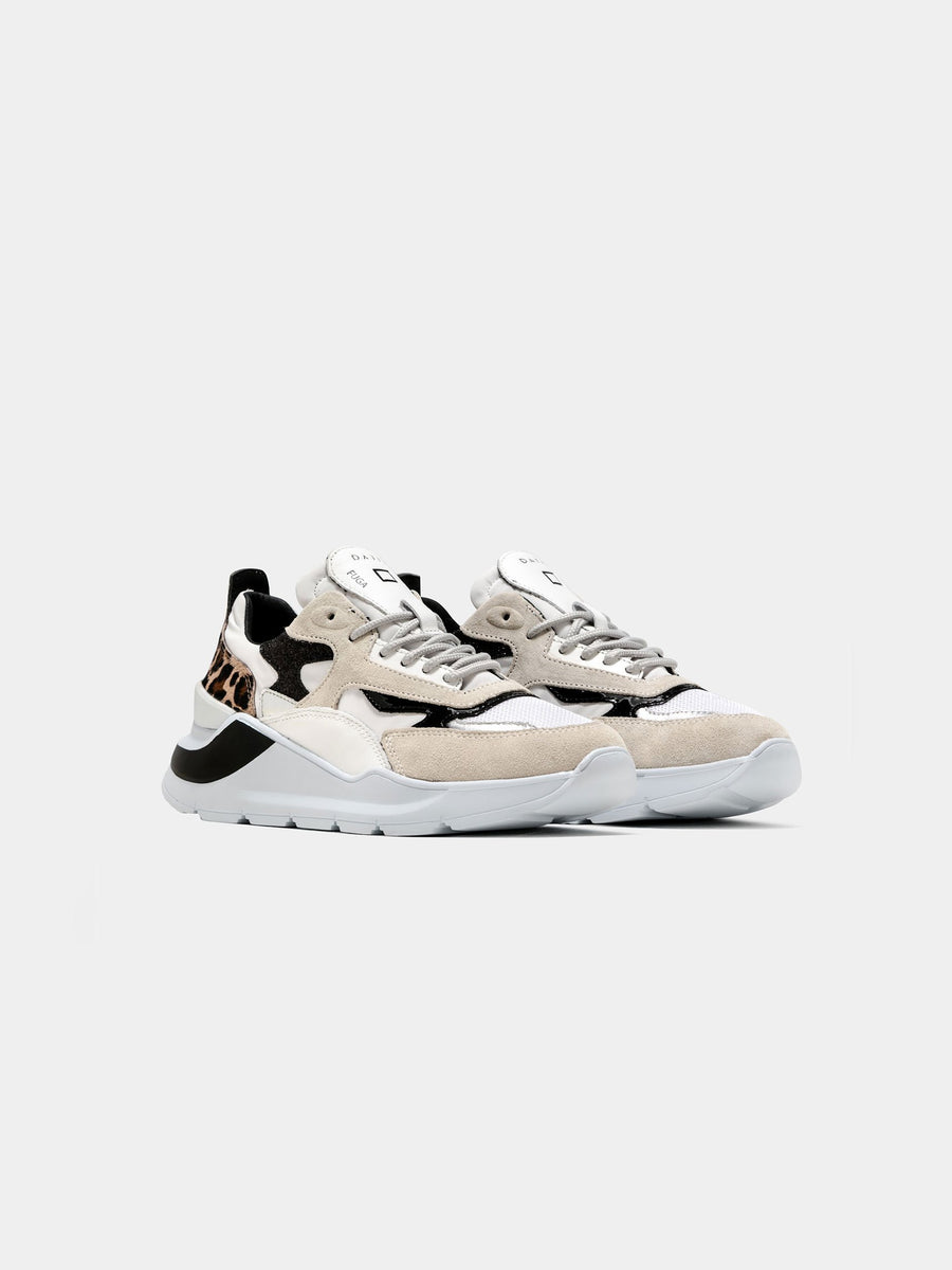 D.A.T.E. | Sneakers 'Fuga Animalier White' - Bianco – Naldi