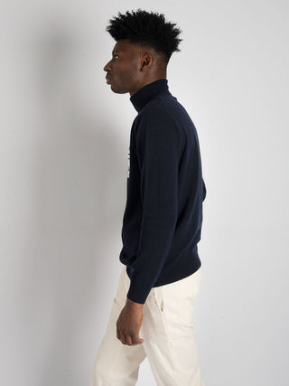 Maglia 'Dolcevita' - Blu