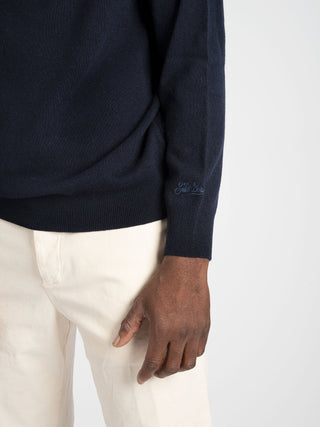 Maglia 'Dolcevita' - Blu