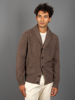 Maglia Cardigan Mouliné - Moro